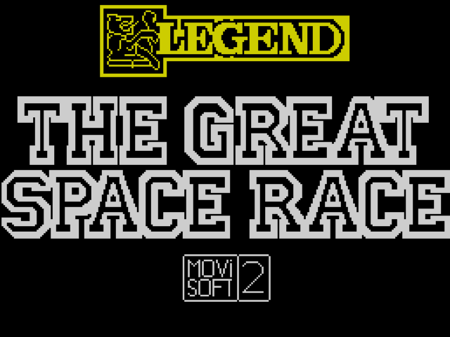 The Great Space Race title screen for ZX Spectrum